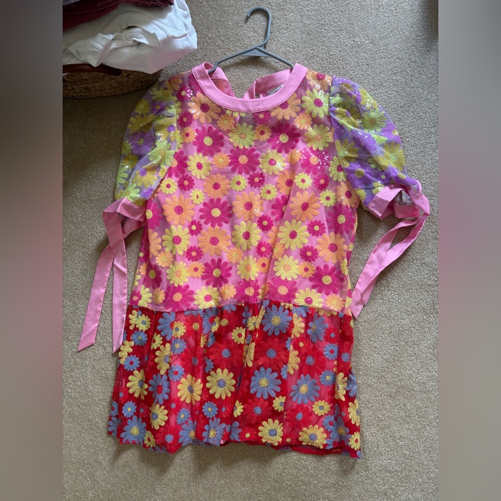 Queen of Sparkles color block Daisy Dress